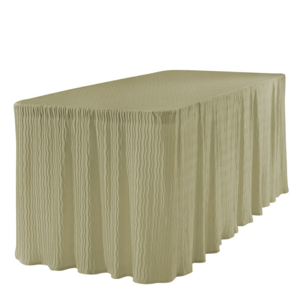 6 foot champagne rectangular table cloth
