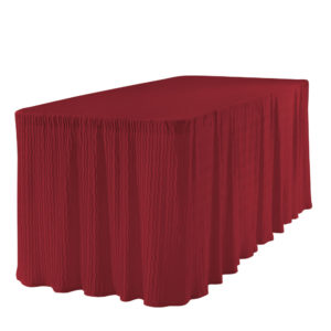 6 foot red rectangular table cloth