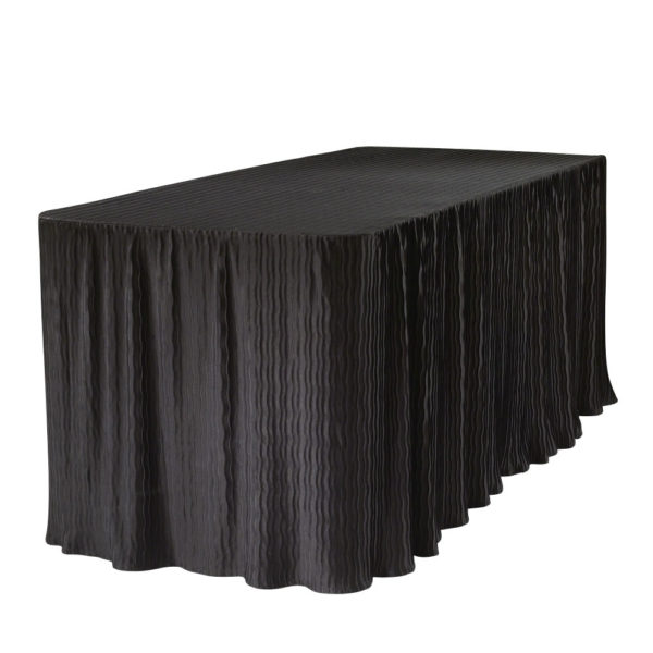 6 foot black rectangular table cloth