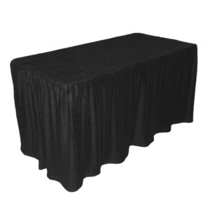 4 foot black rectangular table cloth
