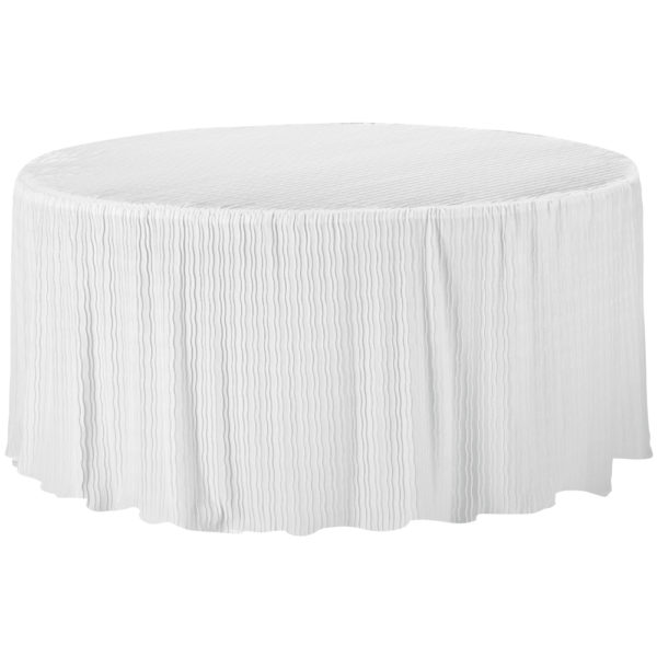 60 Inch Round white Tablecloth