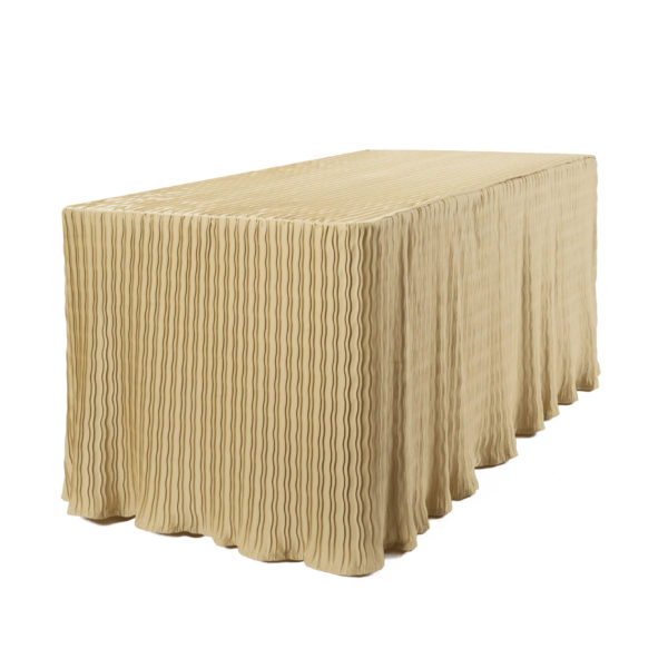 6 foot gold rectangular table cloth