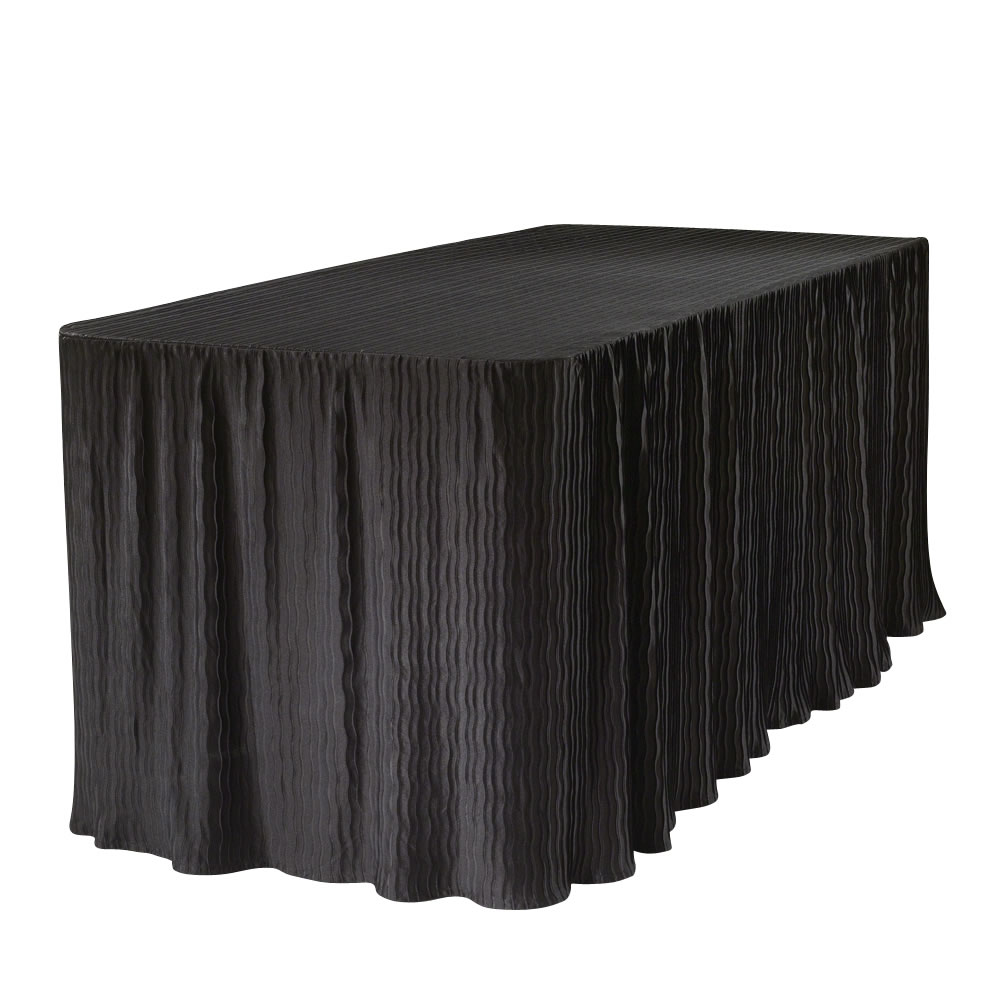 TCblack 6 foot black rectangular table cloth