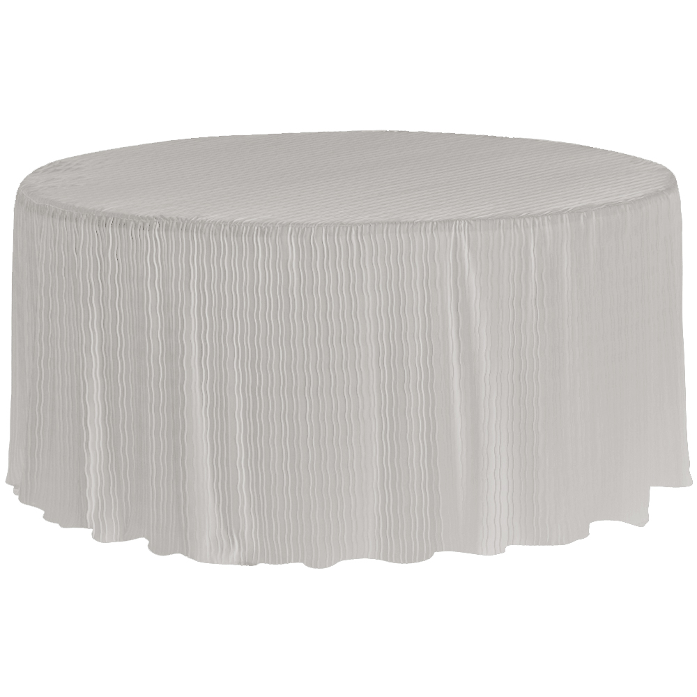 60 Inch Round SilverTable Cloth Made for round Folding Tables