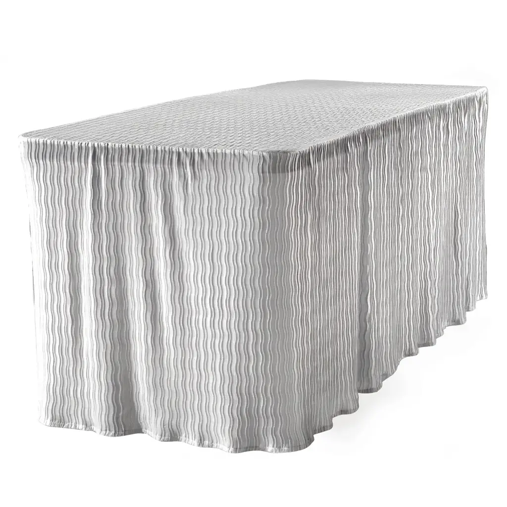 8 Foot Silver TableCloths made for Folding Tables