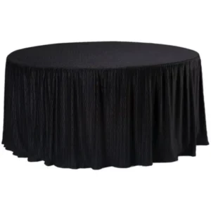 72 Inch Round Black TableCloths Made for round Folding Tables