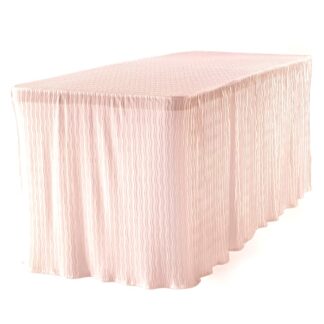 6 Foot Blush Table Cloth Made for Folding Tables